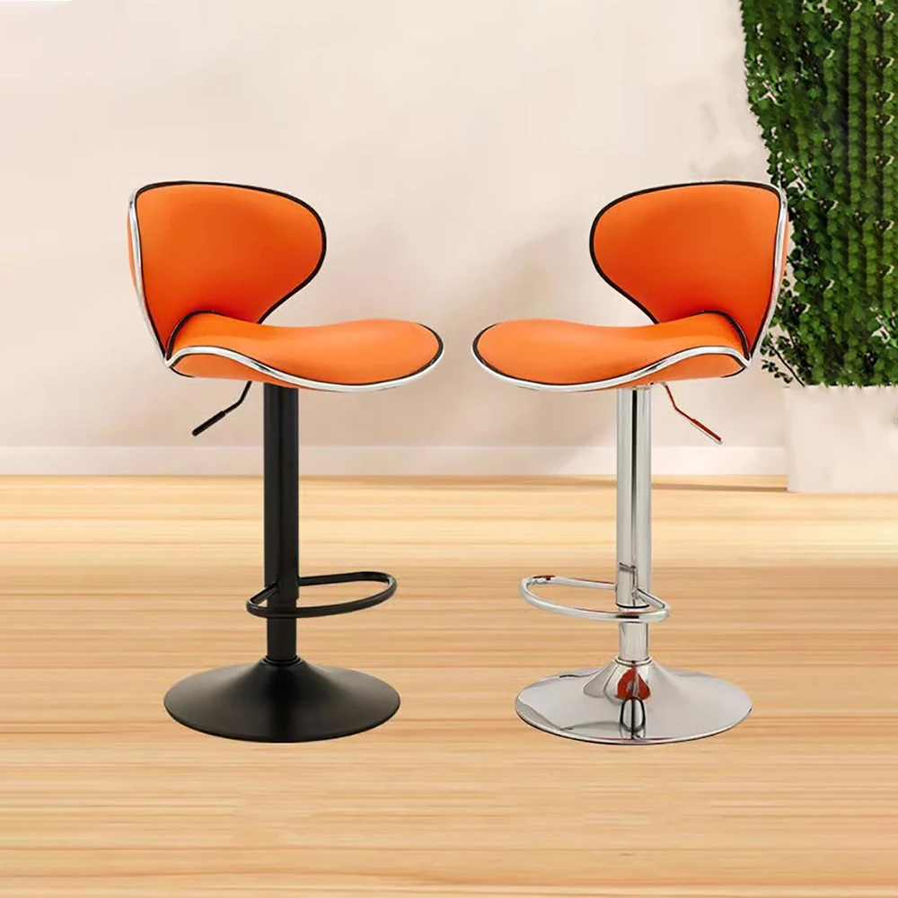 Set Of 2 Trendy Bar Chair Ergonomic Adjustable Height Modern Luxury Bar Chair Design Beauty Taburetes De Bar Home Furniture