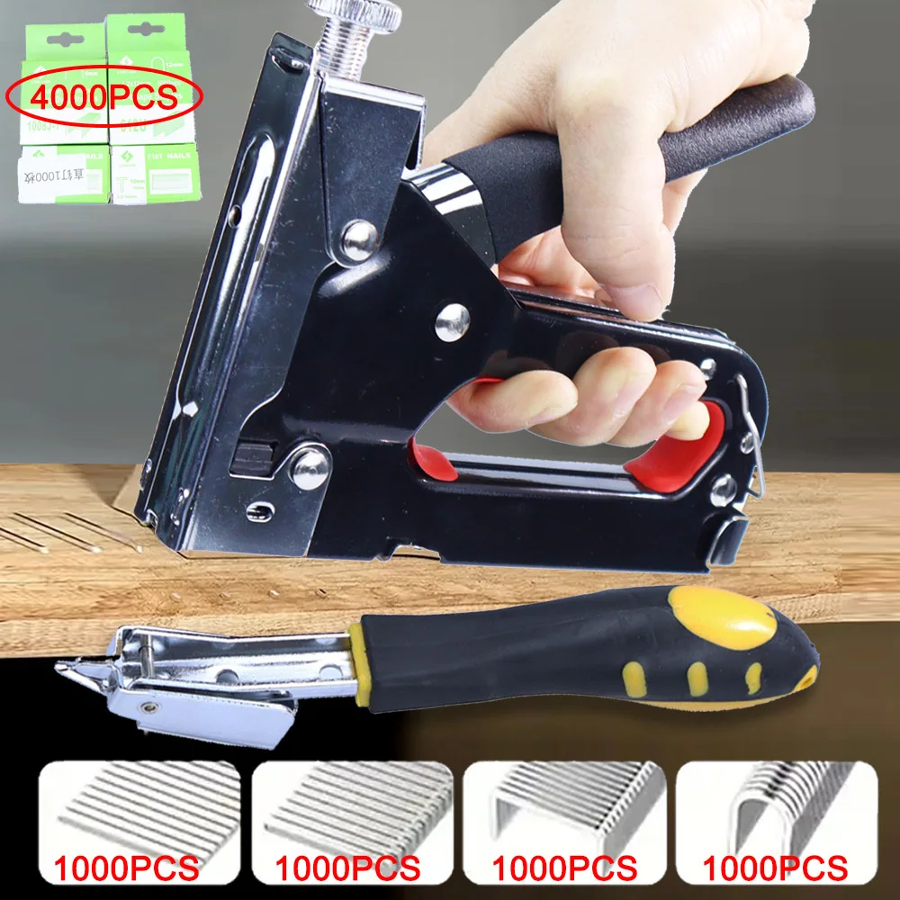 4-in-1 Multi-functional Nail Set - 4000Pcs/800Pcs Nailing -Semi-Automatic, for DIY Home Decor, Camping & Industrial Use