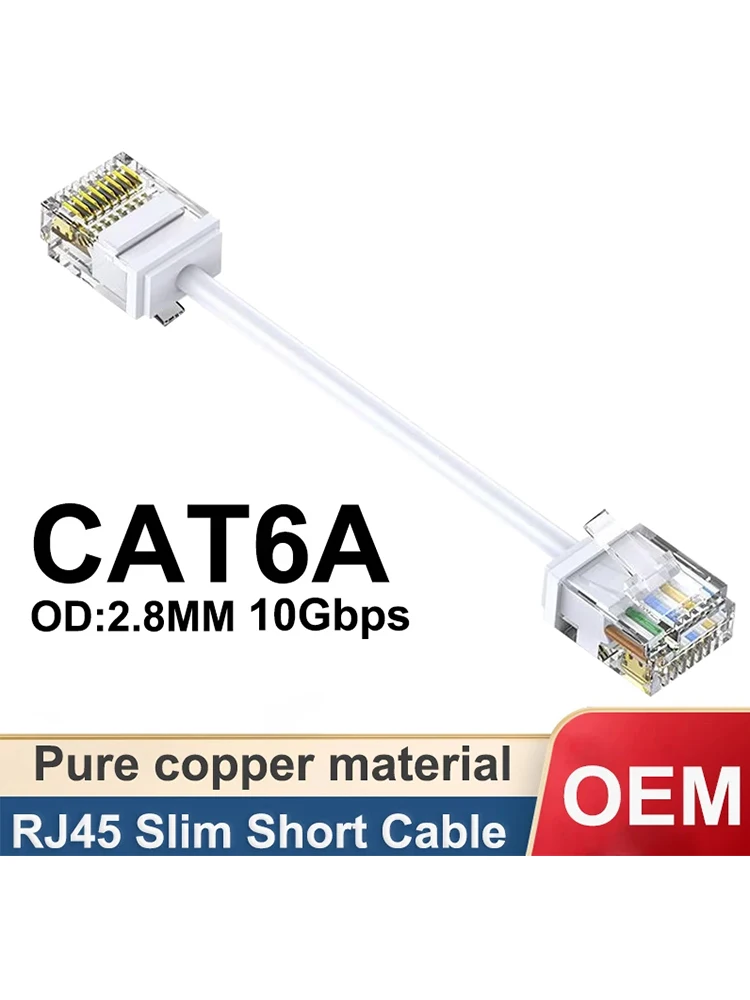 1 paquet de cordon réseau UTP RJ45 mince Cat6/Cat6a 10Gbps câble de raccordement Cat 6 pour panneau de raccordement PS5 pour commutateur flexible