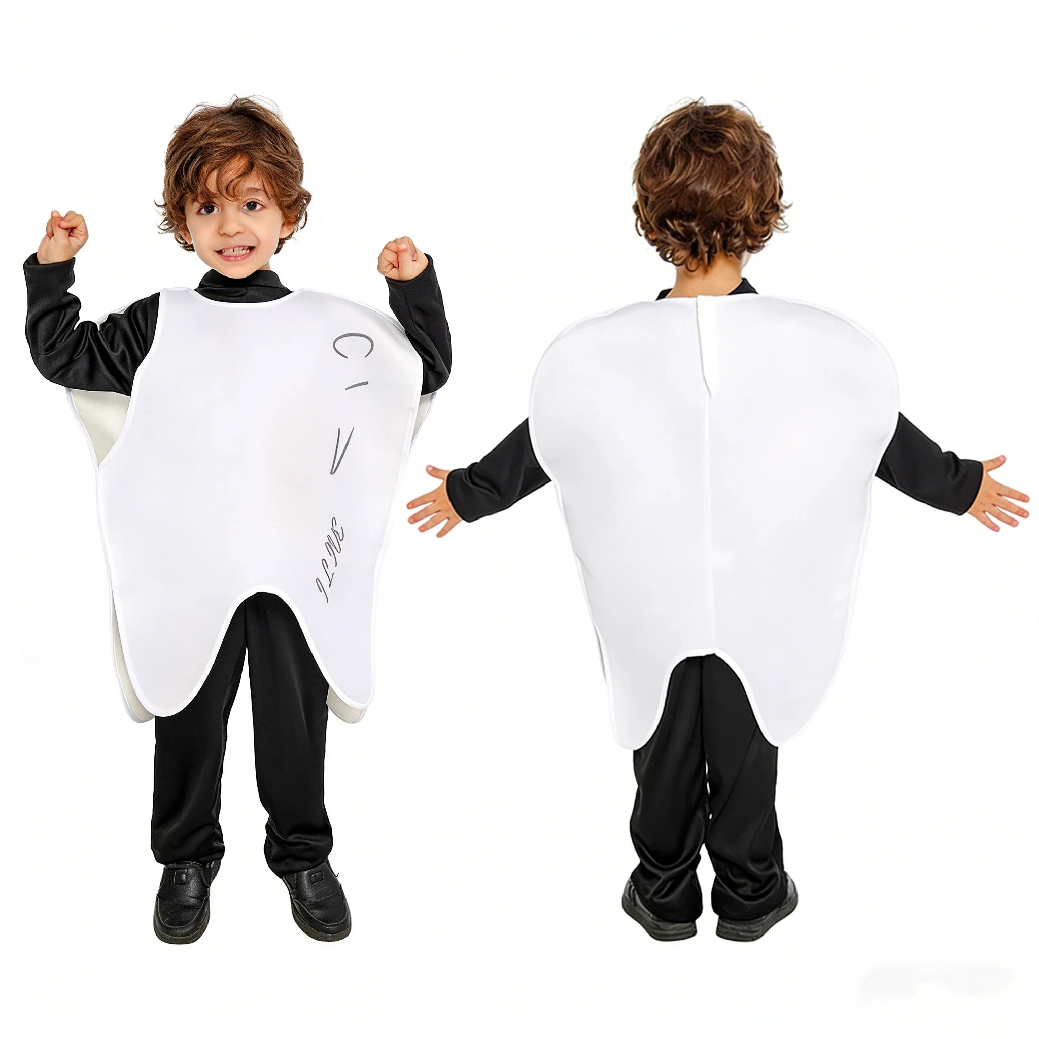 

Unisex Cosplay Tunic Jumpsuit Niño Tooth Fancy Dress Up Costume Enfant Unhealthy Tooths Carnival Costumes