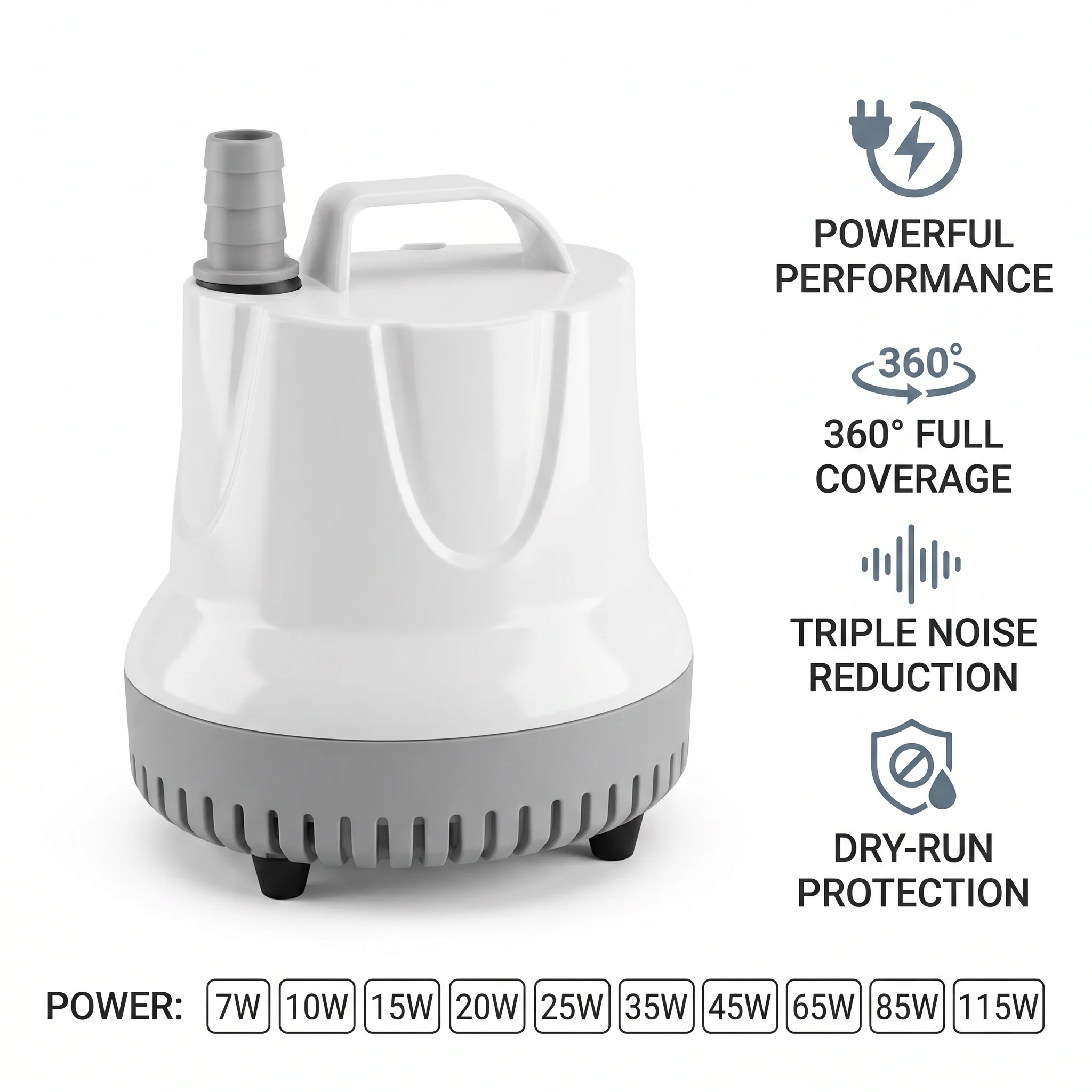 

Ultra-Quiet Submersible Pump 220V, 110V Leak-proof High Power Electric Water Pump for Aquarium Fish Tank Pond Fountain Supplies