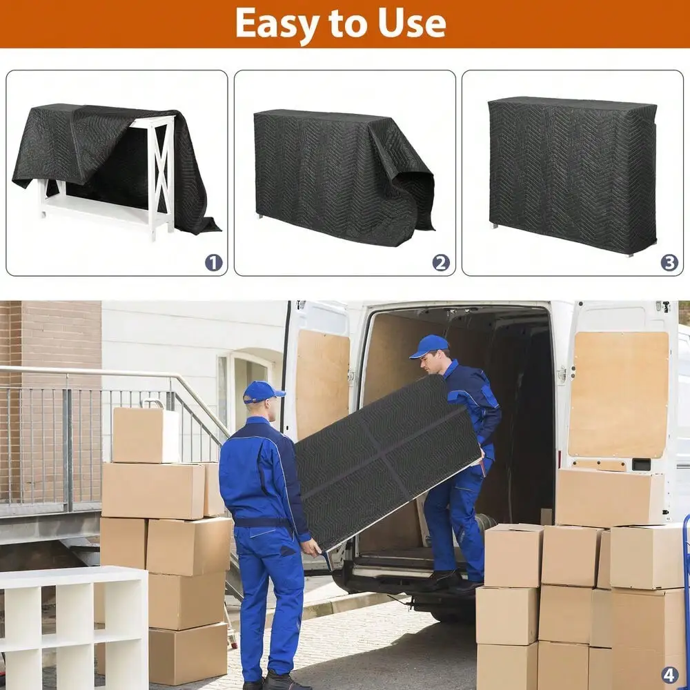 ย้ายผ้าห่ม 72 "x 80" (30lb/dz) 6 Pack เฟอร์นิเจอร์การจัดส่งบรรจุผ้าห่มแผ่น