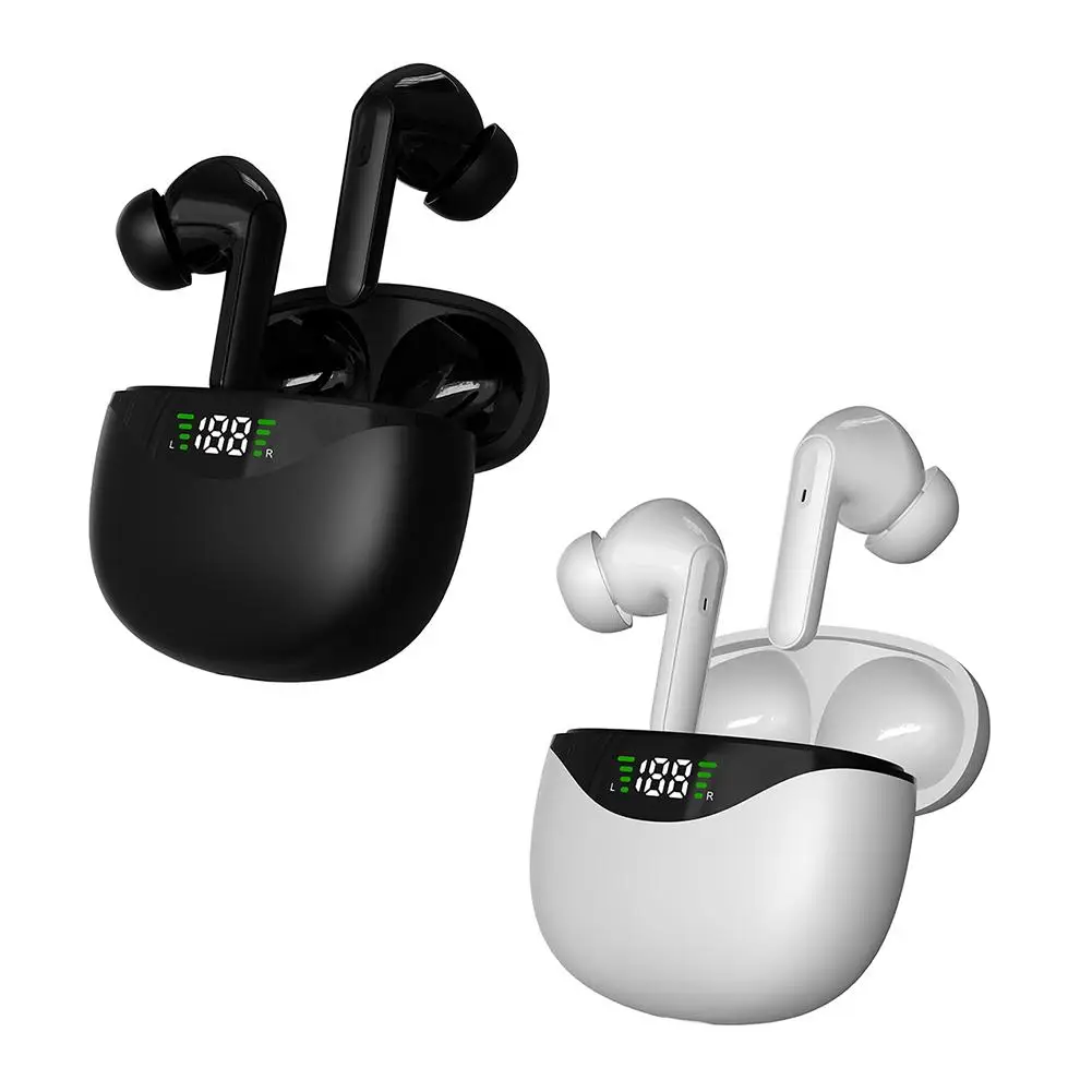 

Js121 Wireless Bluetooth Stereo 5.1 Earphones Half In-Ear Handsfree Noise Cancelling Touch Control Headset With Microphone