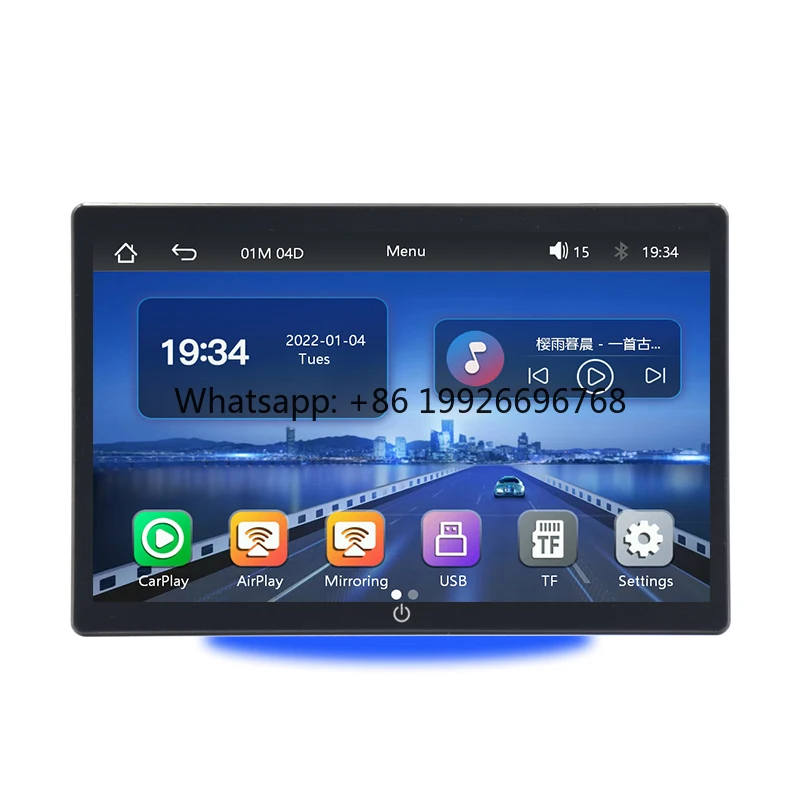 

10.1-Inch CARPLAY Headrest MP5 Monitor with CD Player RGB Function SD Card Connection for Rear Seat Entertainment