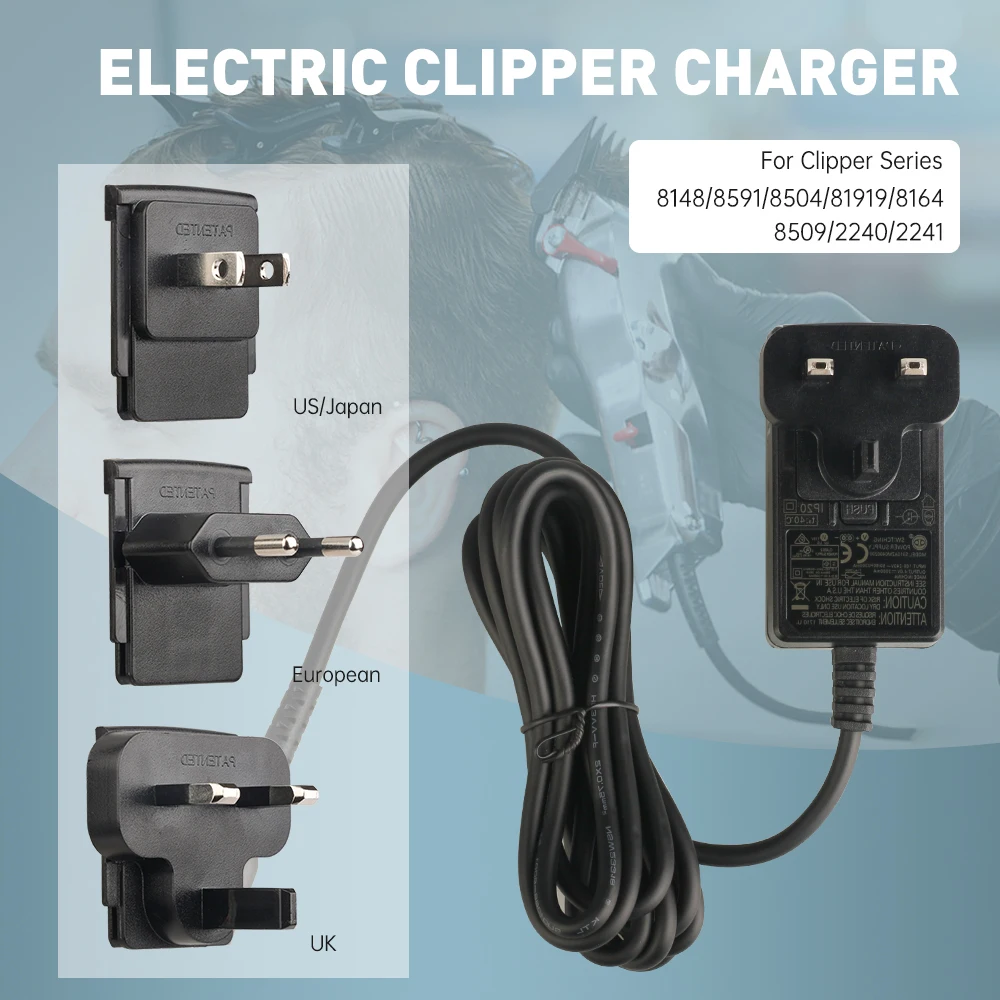 Professional Hair Clipper Power Adapter Supply Charger Europe American Plug For Wahl Trimmer Men's Electric Shaver Charger Fast