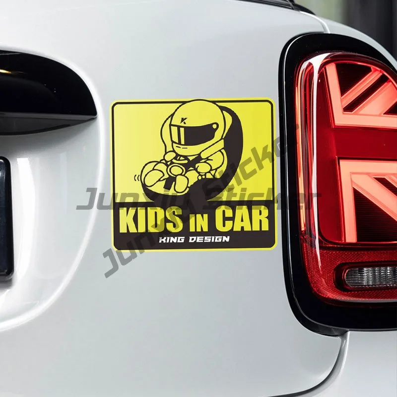 Car Stickers with Baby Baby Creative Keep Car Distance KIDS IN CAR Warning Decorative  Stickers Accessories