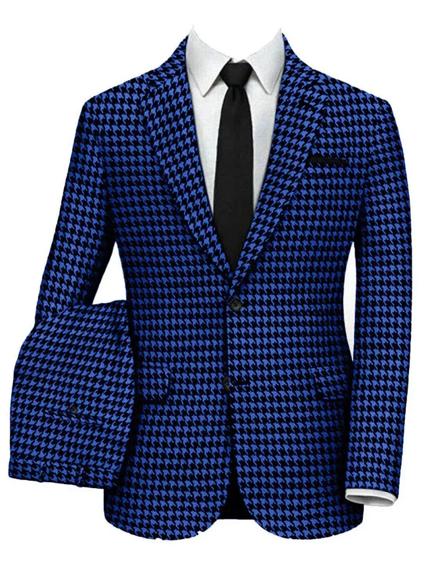 

Temperament Thousand Birds pattern leisure banquet men's slim-fit men's wear.High Quality 2-piece Men's Suit ( Blazer+Pants )