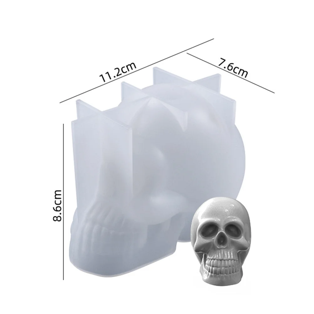 Silicone Skull Mold 112X86CM Large Epoxy Casting 3D Polymer Craft Decor Reusable High Temperature Resistant