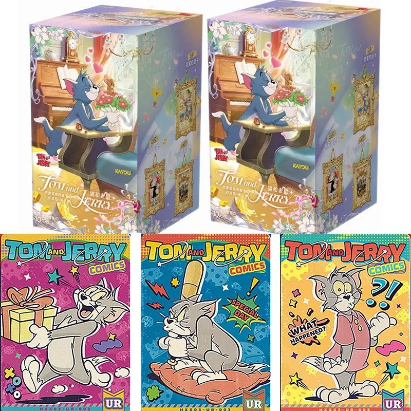 Tarjetas Coleccionables Originales KAYOU Tom y Jerry, Serie 3, Pack Variado de Rivales Destinados, Día Dulce de los Enamorados, Regalo de Anime