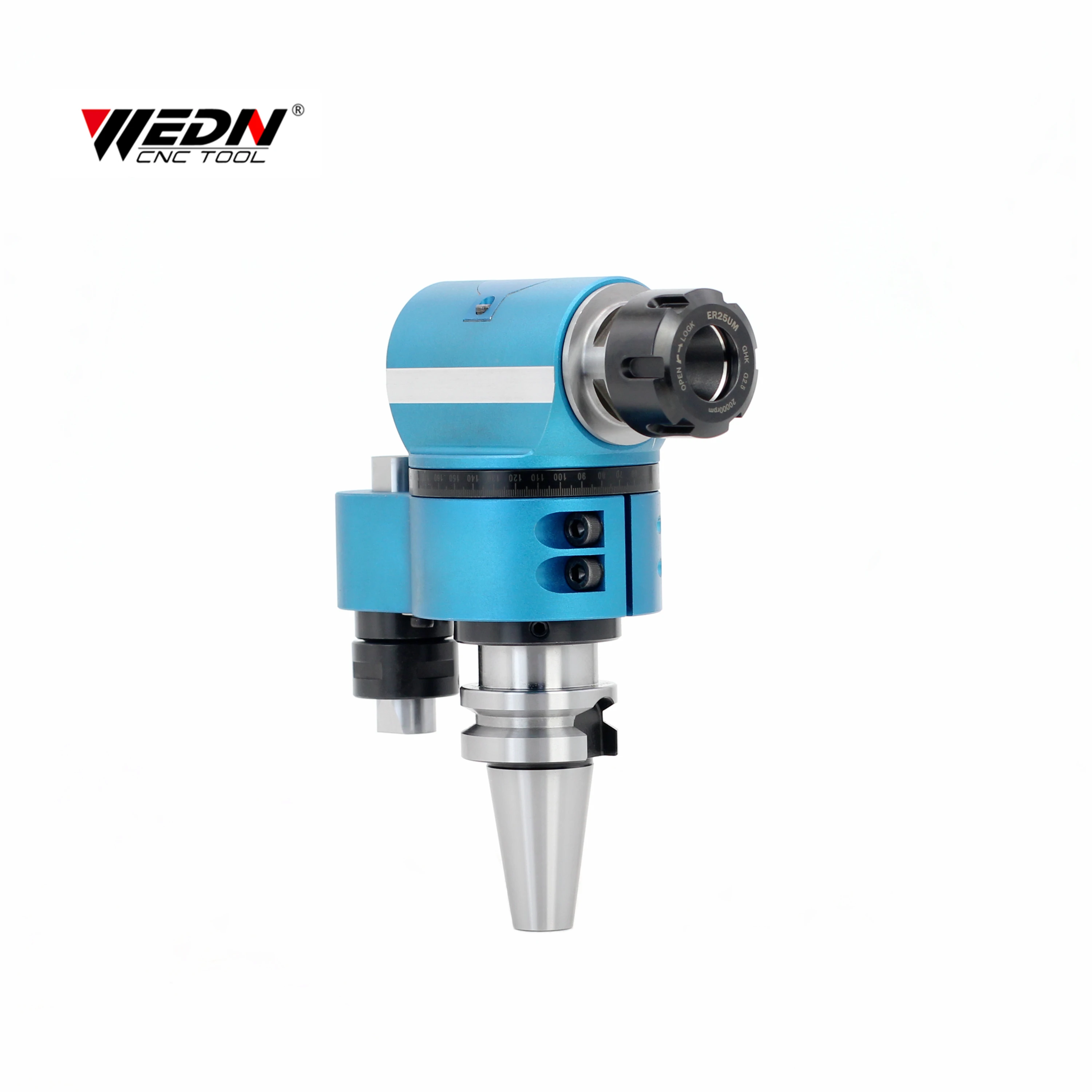 WEDN 90 Degree Right Angle Side Milling Head BT30 Input ER25 Output CNC Angle Head