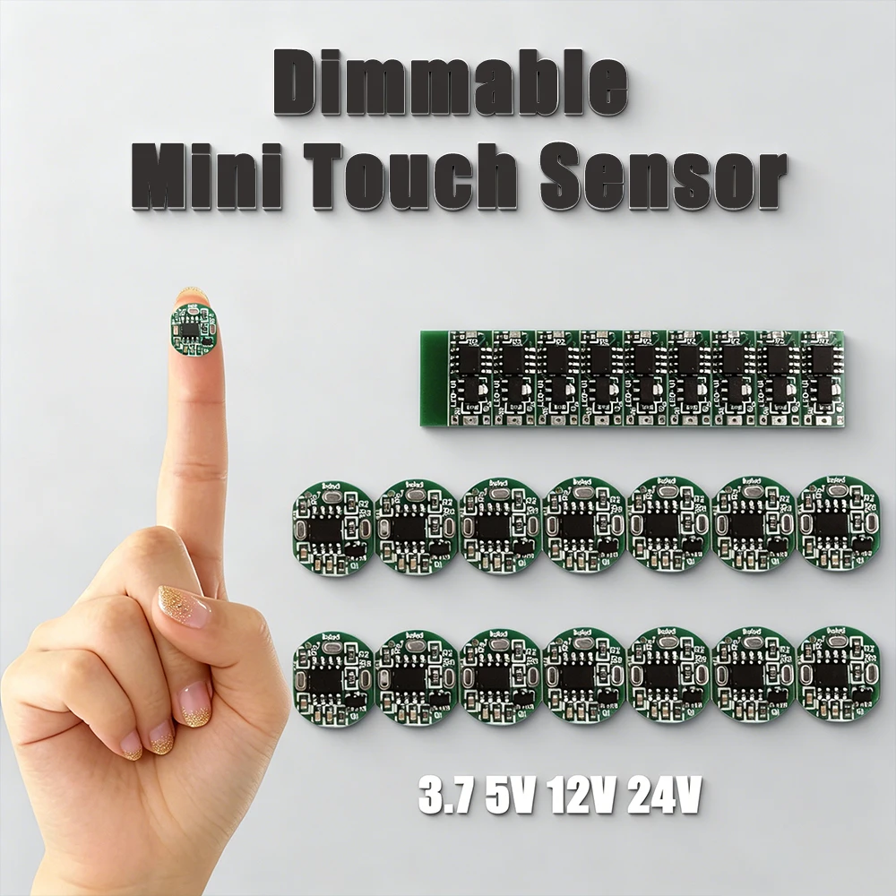 Customized Mini Touch Switch Sensor Dimmable Switch Button Smart Home Switch Controller for DC12V24V Closet Corridor LED Strip