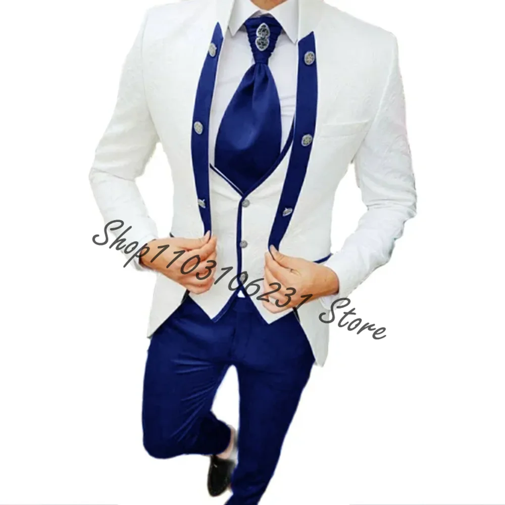 

Tailor-Made Men's Suits Slim Fit Business Costume Groom Tuxedos Best Men Wedding Suits Bridegroom Male Blazer Terno Masculino