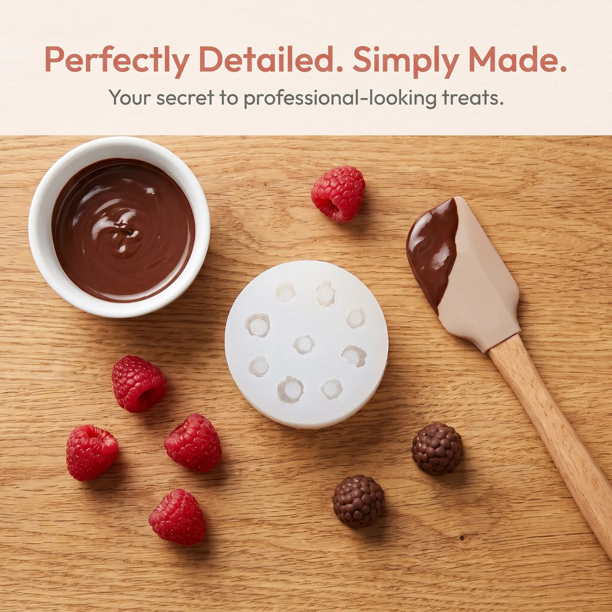 3pcs Raspberry Shape Silicone Mold 8-Cavity Fruit Form Non-Toxic Baking Molds for Chocolate Fondant Paste Kitchen Baking Tools