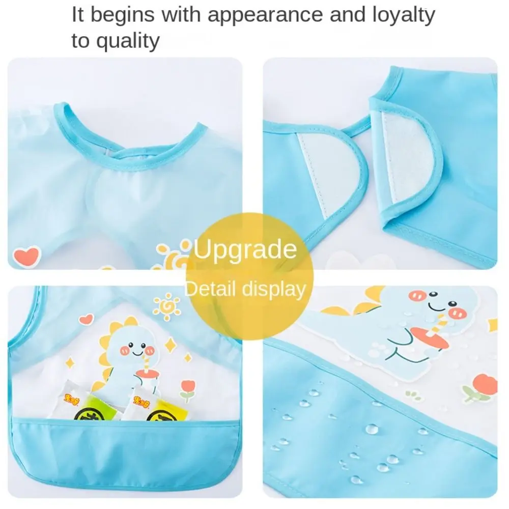 Cute Animal Pattern Baby Feeding Bib Anti-dirty Waterproof Sleeveless Bibs Rabbit Comfortable Saliva Towel Burp Apron Boys Girls