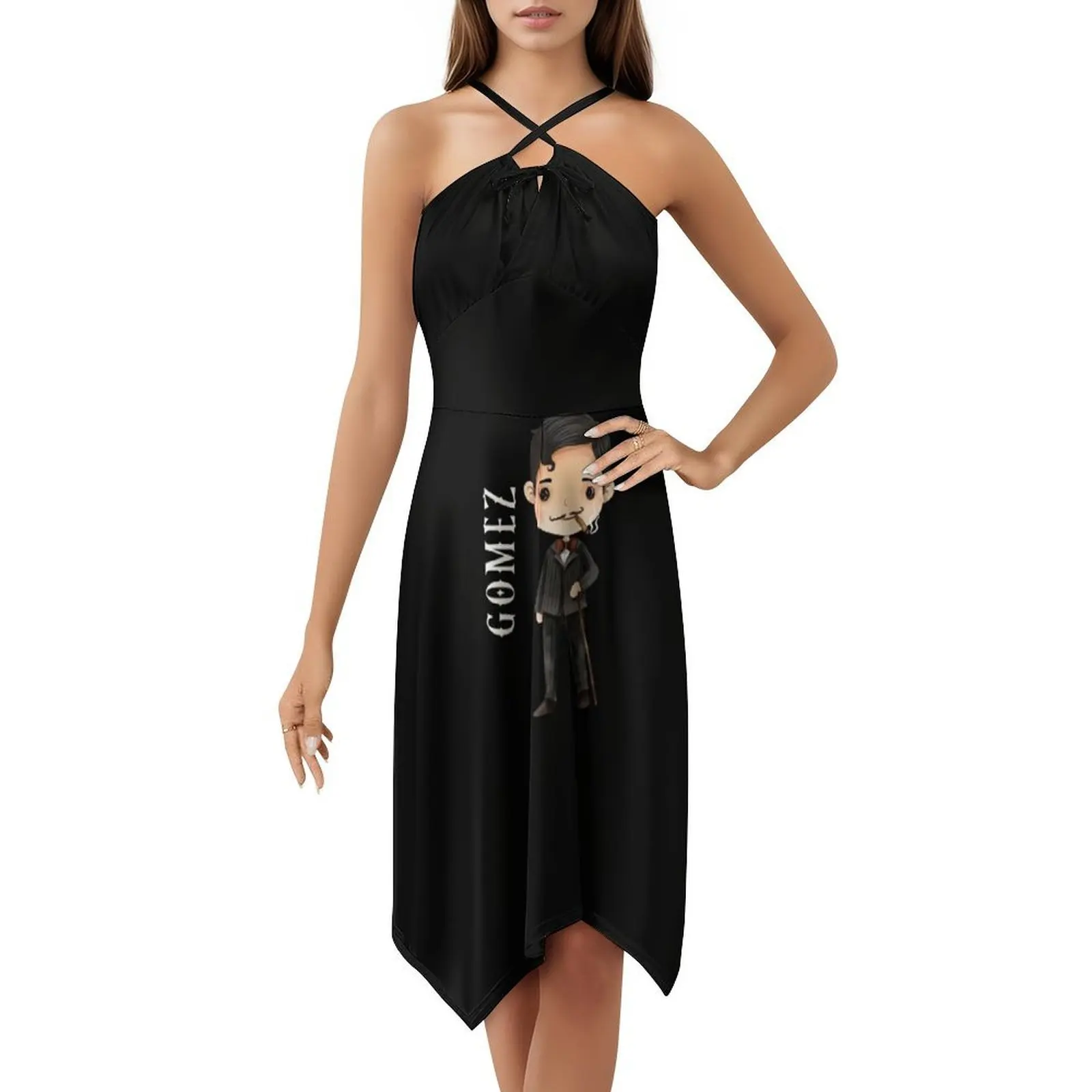 فستان كاجوال من Gomez من الطراز الكوري للنساء فساتين مكتب يومية بسيطة للسيدات الأربعاء Addams Gomez Addams The Women's #5