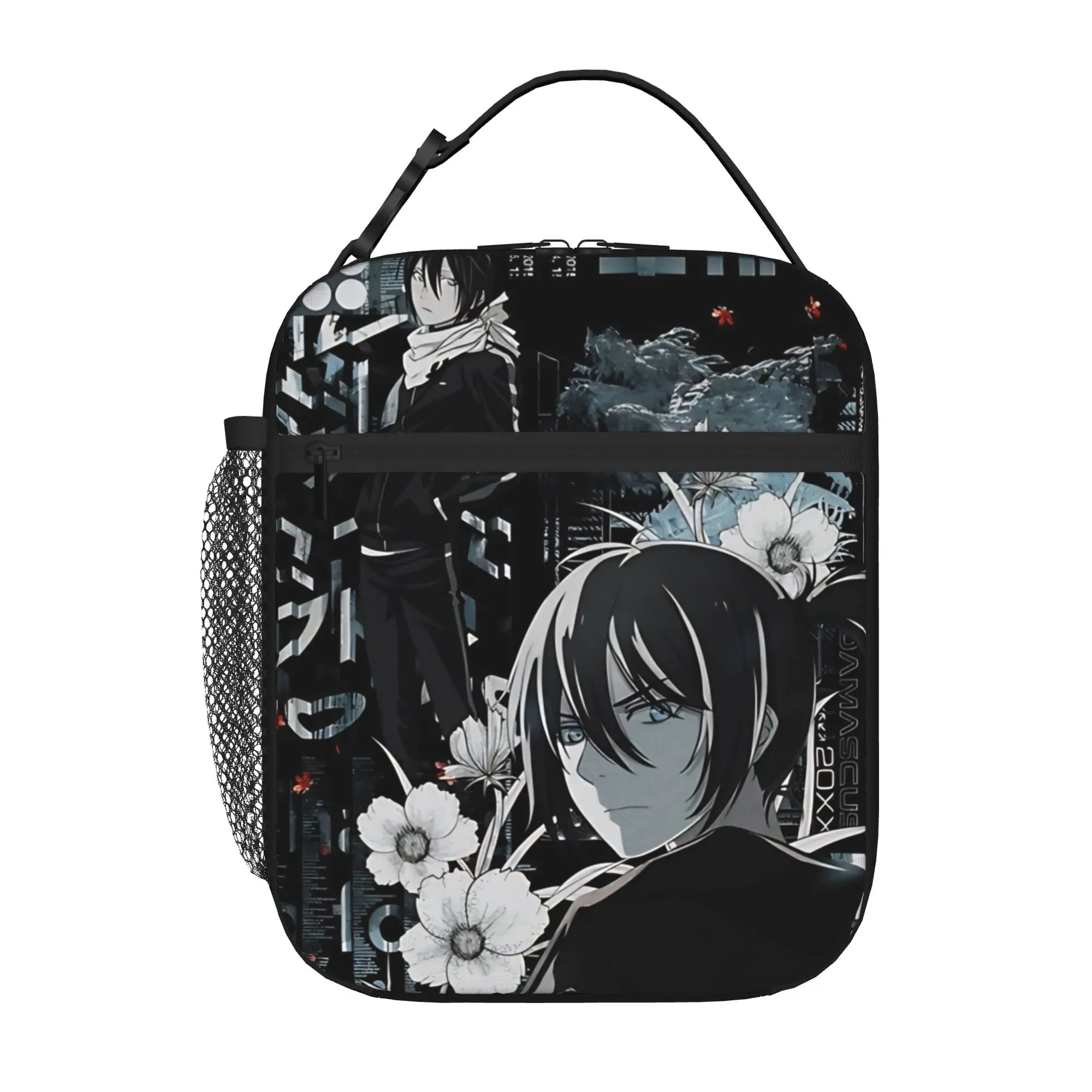 1 Piece Zipper Closure grunge shrine Storage Bag Pocket Noragami School Lunch Food Box Reusable For Lunch Food Bag
