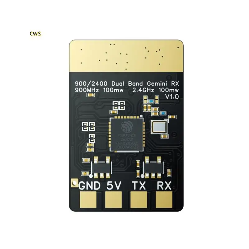 Приемник ELRS 915M/2,4G двухдиапазонный приемник Gemini 100 МВт Модуль RX ESP32-C3 Чип Forrc FPV Запчасти для траверсивных дронов