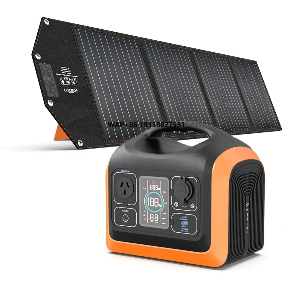 540Wh 600W Solar 300w Mini Portable Backup 220v Power Generator AC Power 12v Charging Lifepo4 Battery Panneau Solaire