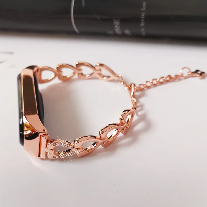 สำหรับ Xiaomi Mi 6พร้อมสาย Mi 5 4 3ฟิตเนสปรับสร้อยข้อมือโลหะเหล็กรุ่น Smart สายรัดข้อมือ