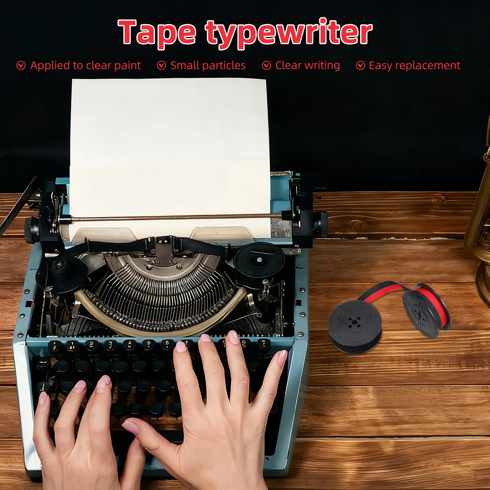 Universal Twin Spool Typewriter Ribbon Professional Nylon Ink Ribbon for Office Home Wear-Resistant Fast Installation