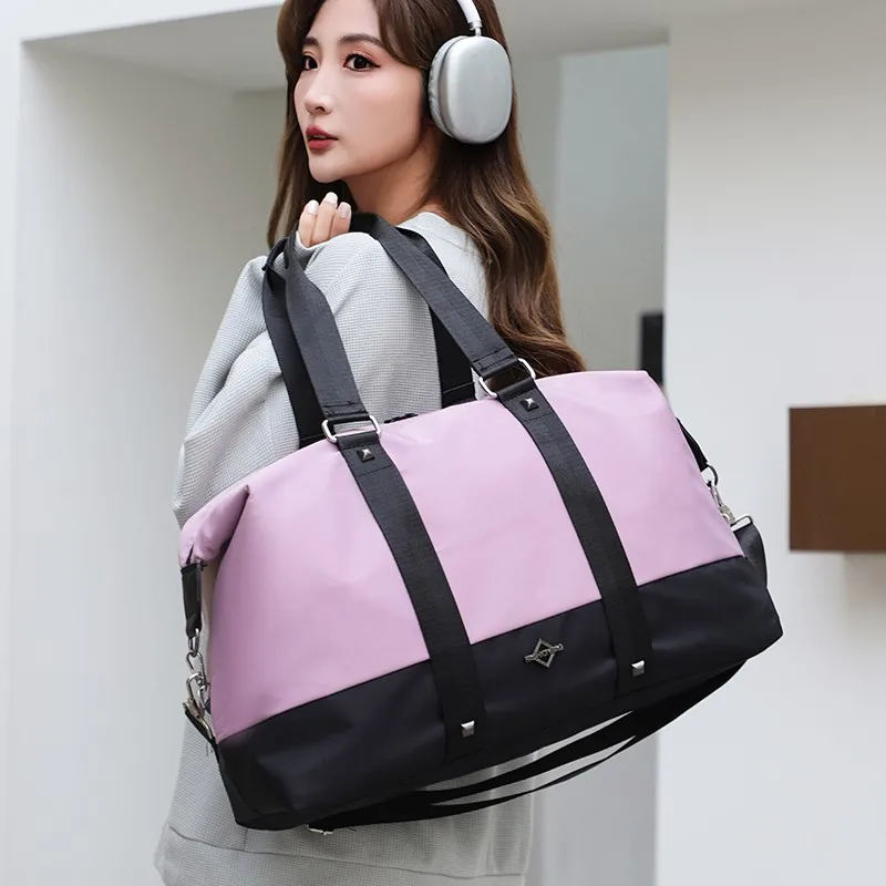 Hot Selling Solid Color Oxford Women's Travel Crossbody Bag 2024 New Business Travel Sports Large Capacity Men's Travel Handbag