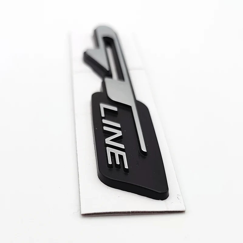 3d ABS Chrome Black Logo GT Line Emblem Car Trunk Badge Adhesive Decal GT Line Sticker Accessories image 6