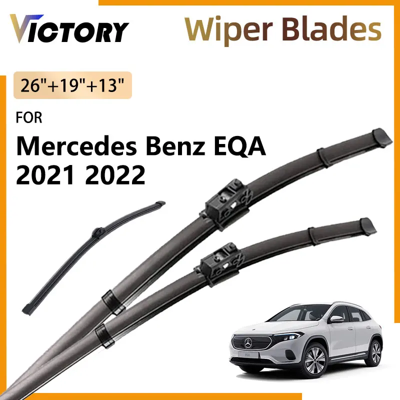 

Car Front Rear Wiper Blades For Mercedes Benz EQA 250 2021 2022 H243 Accessorie Windshield Windscreen Window Brushes 26"+19"+13"