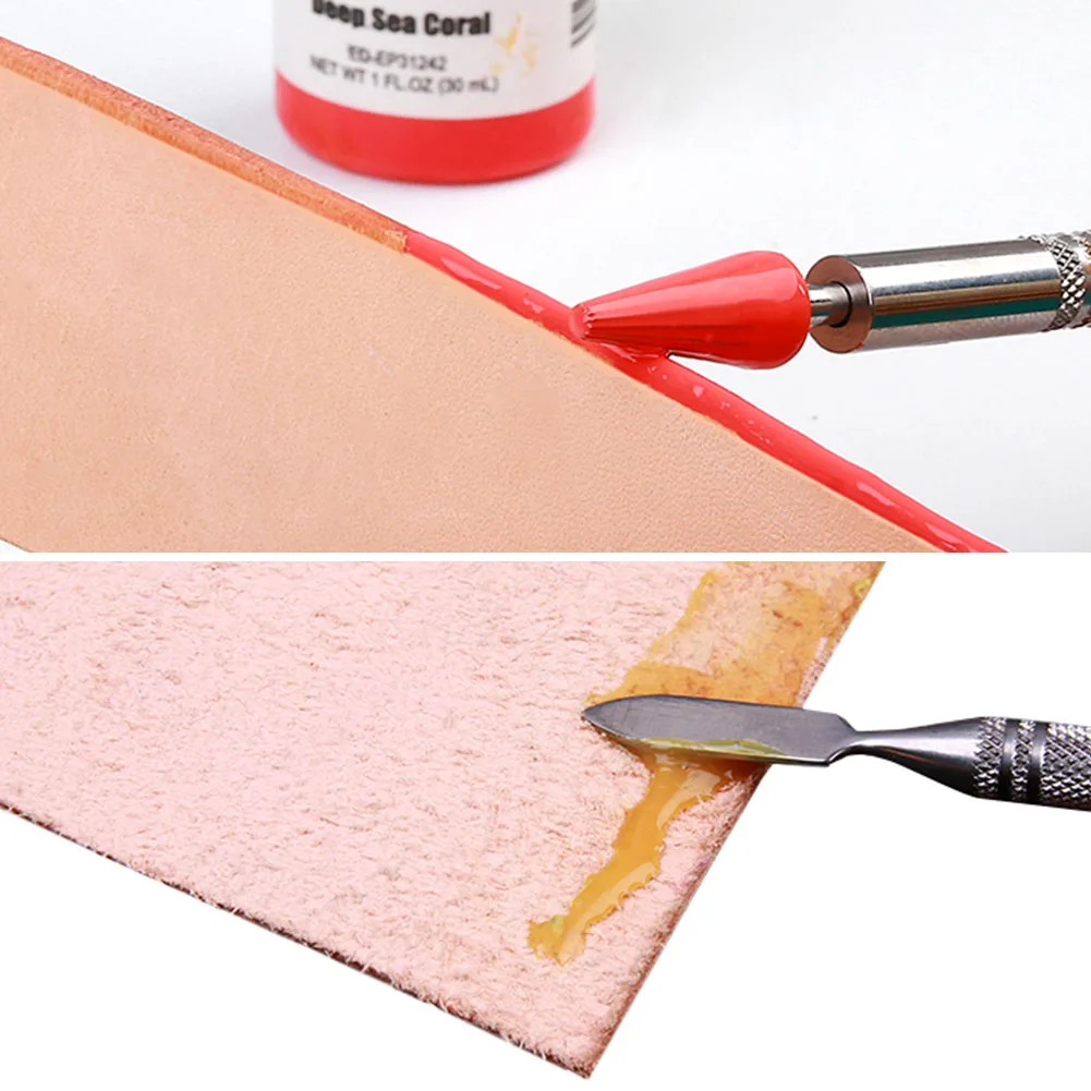 Edge Oil Painting Double-Sided Pen DIY Leather Edge Treatment Tools Glue Roller Sealing Oil Brush Accessories