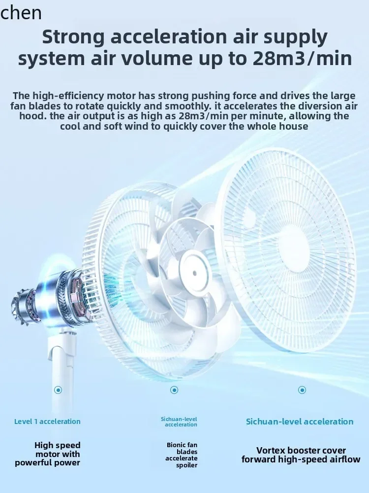 cc27 electric fan floor fan silent wind summer super refrigeration air conditioning dormitory fan 2301