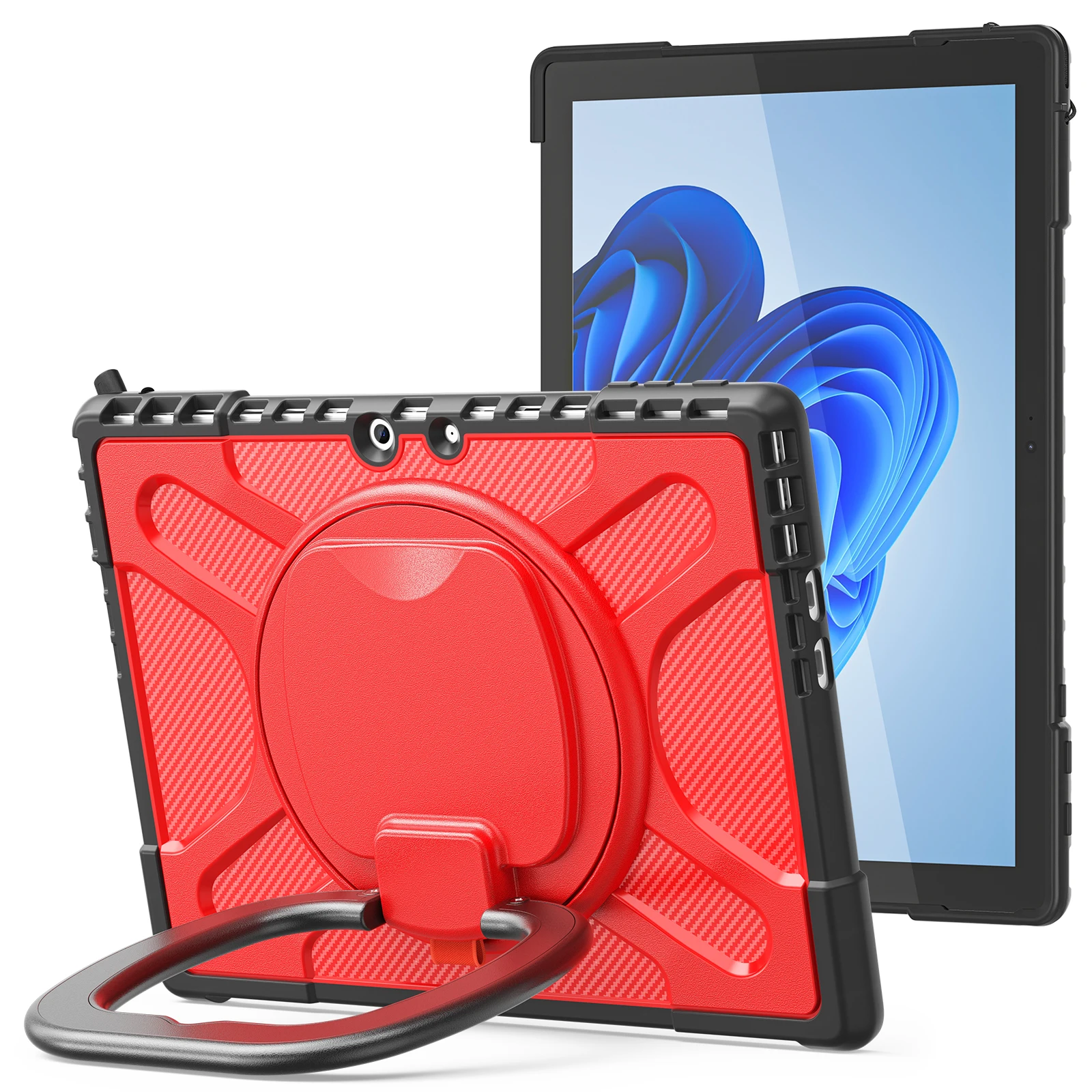 Capa resistente para microsoft surface pro 11 2024 3 camadas protegem capa híbrida para superfície pro 10 9 à prova de choque com alça de mão