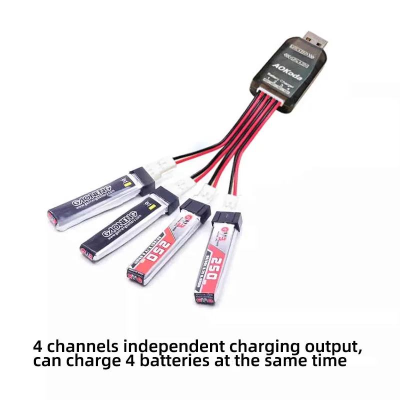 AOKoda CX405 four-way Weili PH2.0 port 3.7v 1S USB high voltage lithium battery AOK charger