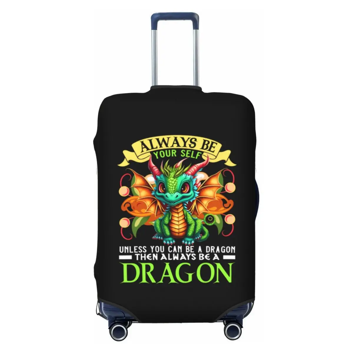 

Always Be Yourself Dragon Luggage Cover Elastic Travel Suitcase Protective Covers Fits 18-32 Inch
