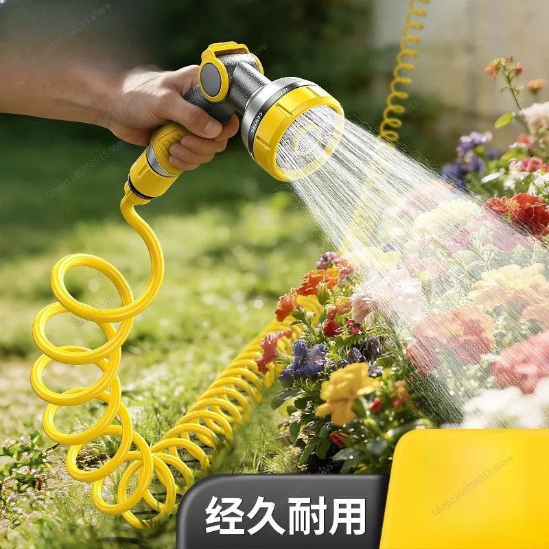 For spring telescopic water pipe multifunctional high pressure shower pouring faucet joint combination