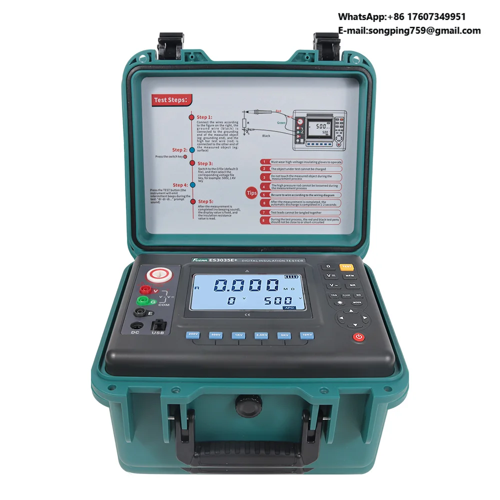 

Upgraded ES3035E Portable 10kV Intelligent Insulation Resistance Meter Portable 10kV Tester