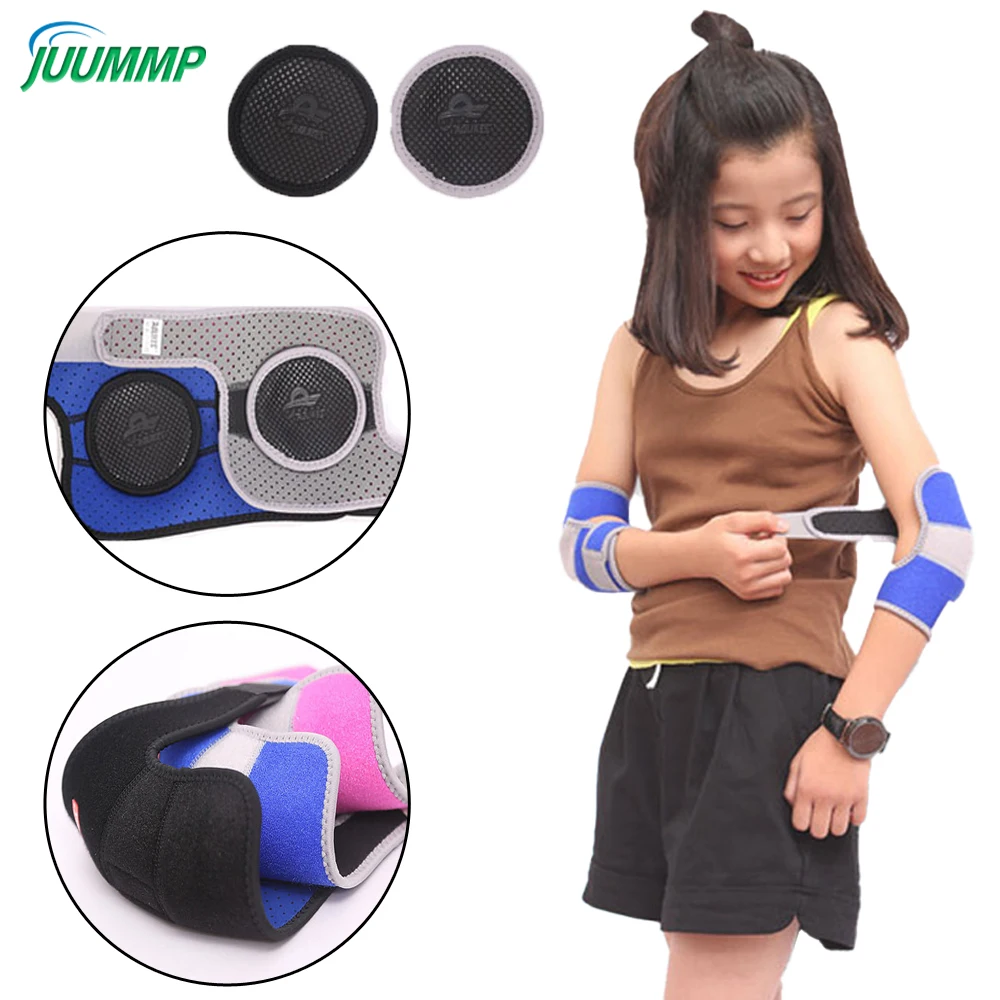 

1Pair Kids Adjustable Elbow Support Brace Compression Arm Elbow Protector Pad For Arthritic Pain Relief, Injury Rehabilitation