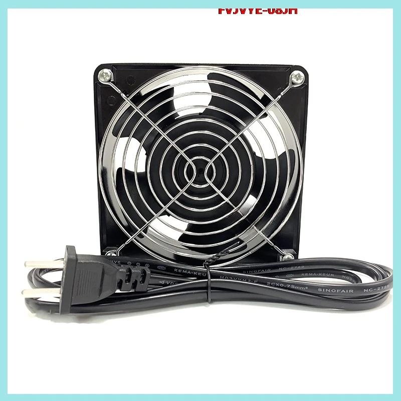 

12038 12cm Exhaust Fan - 220V US Plug Oil-Contained Cooling Fan for Soldering Iron/Computer/Electrical Radiator