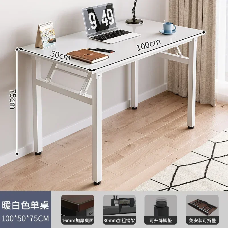 Home furnitureFoldable Computer Table Desktop Desk Home Desk Bedroom Rental House Small Table Simple Study Writing Desk - Image 3