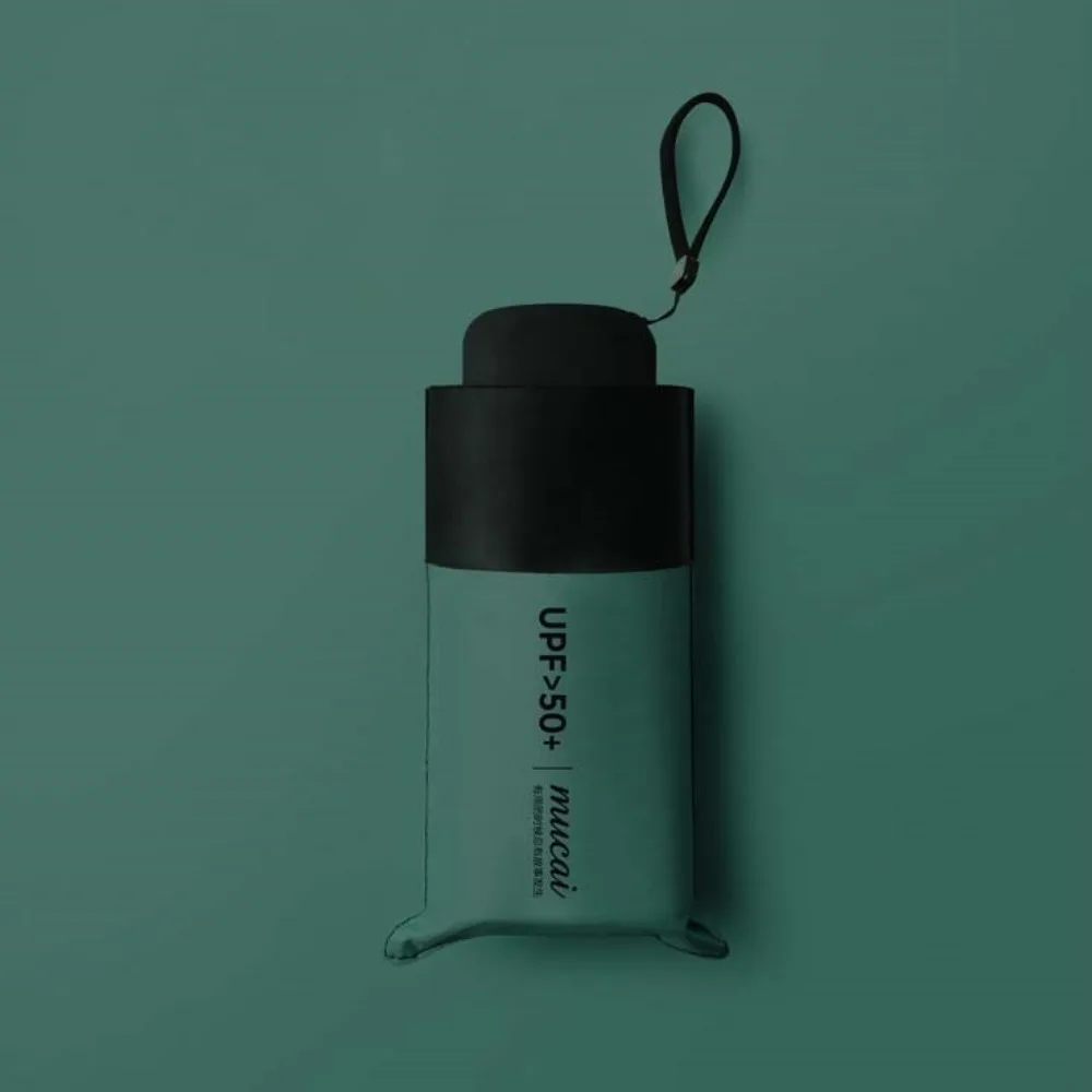 

Compact Anti UV Small Umbrella Flat Handle Folding Mini Umbrella Lightweight Sun Rain Pocket Umbrella Home Supplies