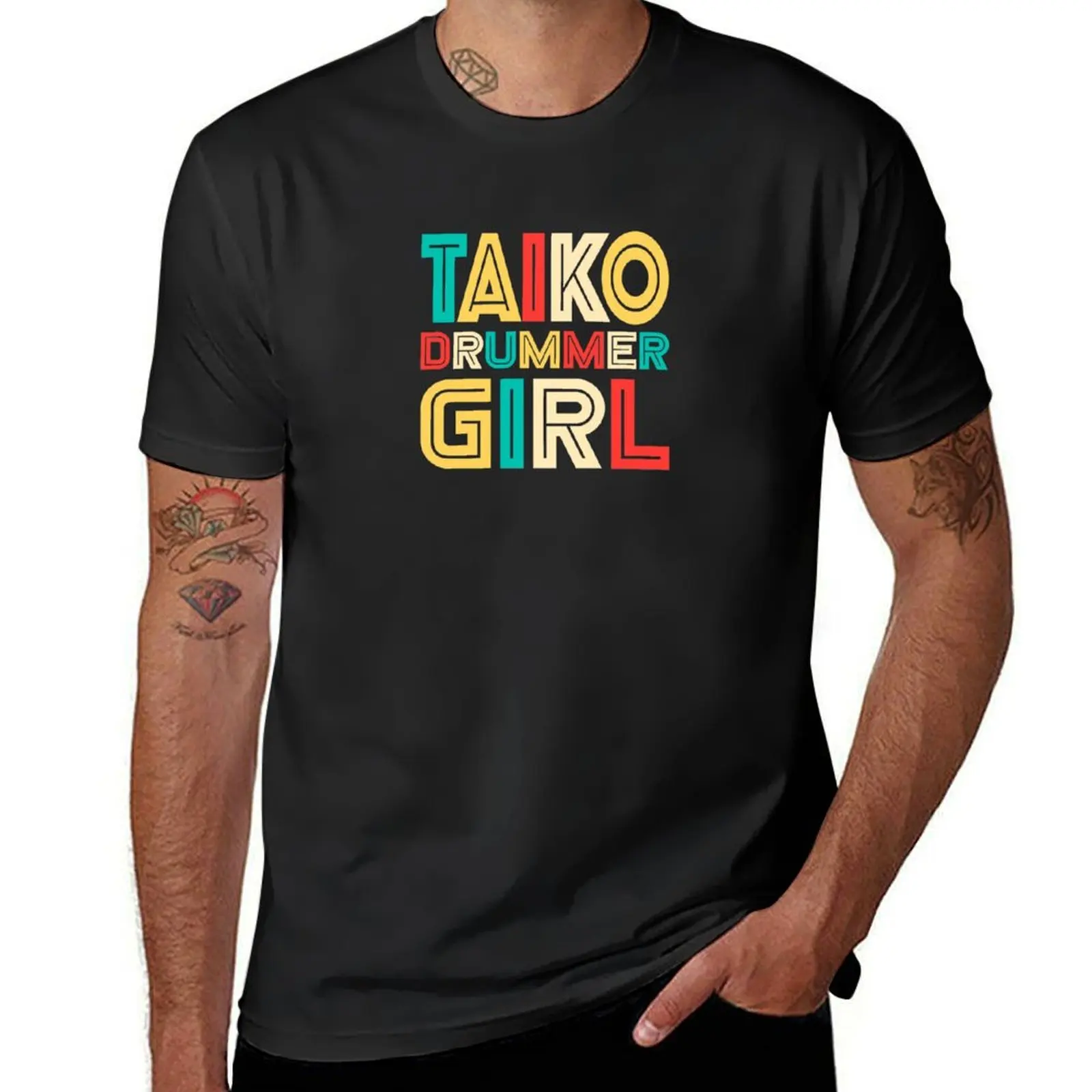 Retro Vintage Taiko Drummer Girl Gift For Taiko Lovers T-Shirt funnys hippie clothes summer clothes sports fans mens clothes