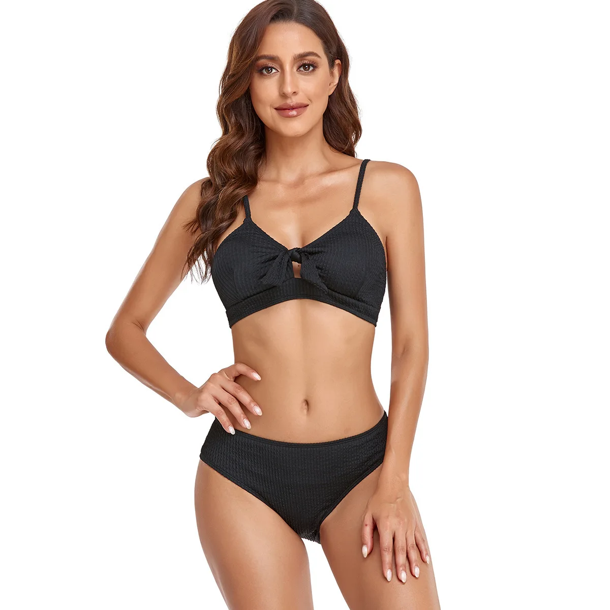 Special Fabric High Waist Swimsuit Women's Straps Without Steel Tray Sexy Split Swimsuit Women 2 Pieces Tankini Swimsuits Women