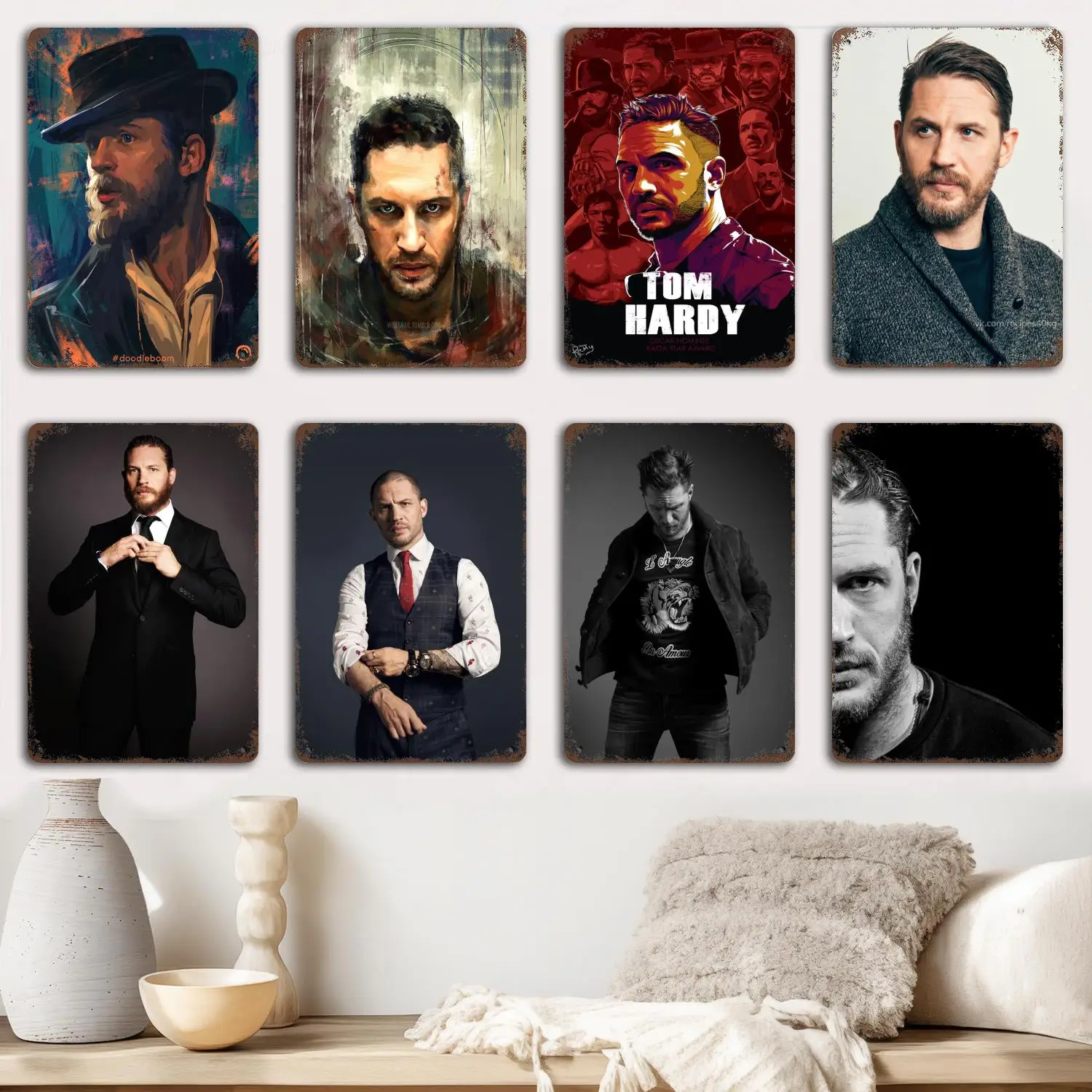 tom hardy actor poster Metal Signs wall decor Vintage Tin Signs Captain Metal Poster Decor for Bar Pub Club Wall Decoration