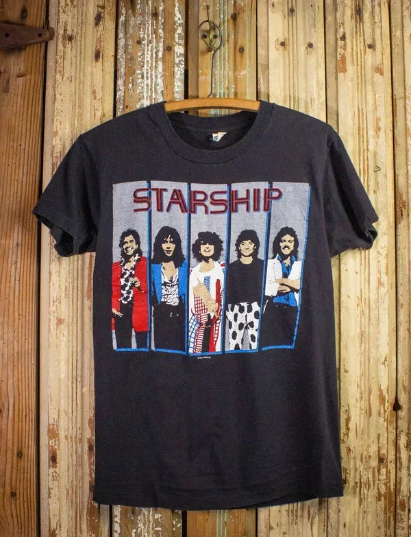 Vintage Starship We Built This City Concert T Shirt 1986 Black