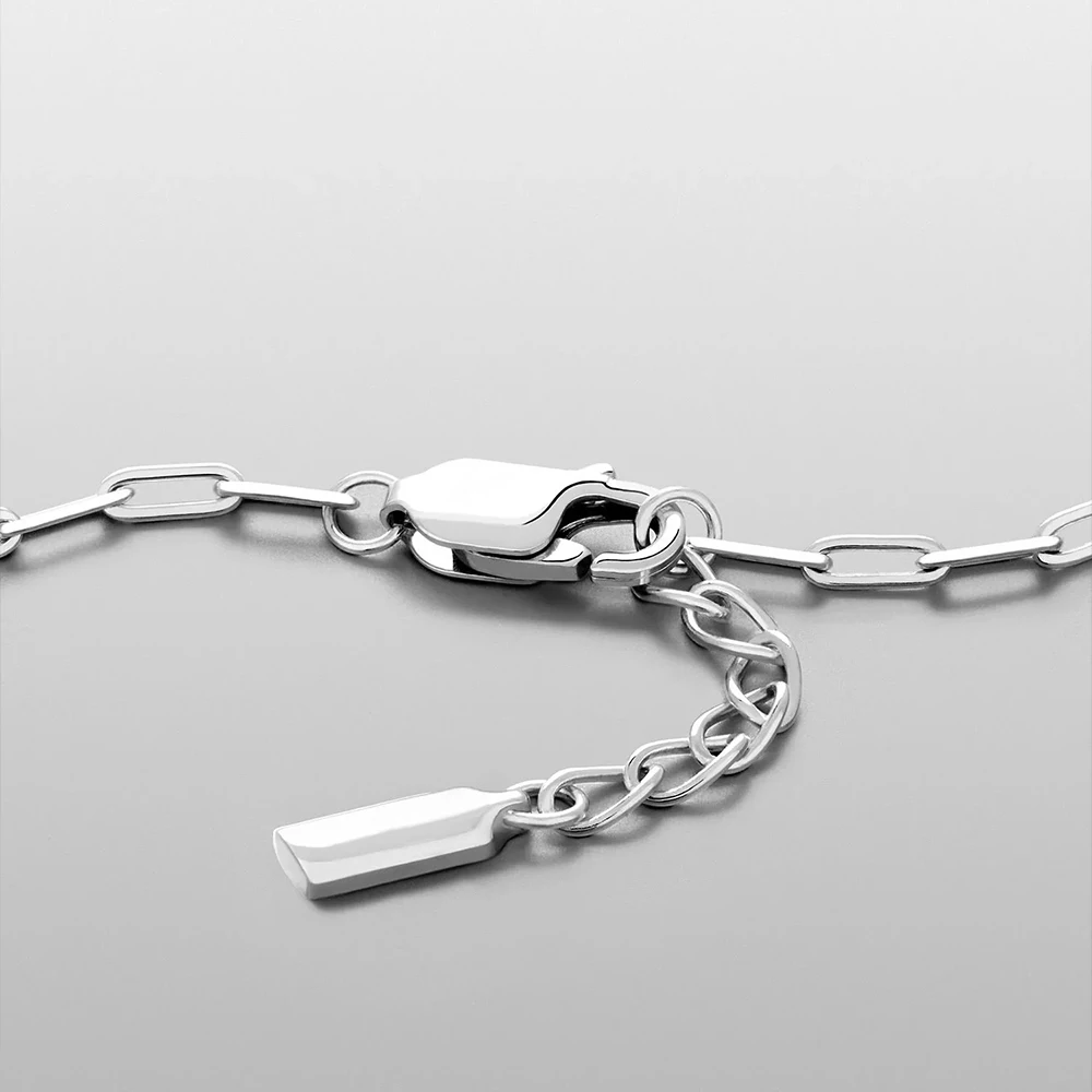 eManco Simple Men\'s Bracelet 2MM Stainless Steel Paperclip Chain Adjustable Fashion Accessories Birthday Party Gifts Direct