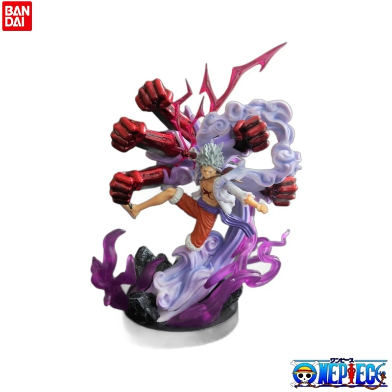 

33cm Bandai Model One Piece Gear 5 Nika Luffy Anime Action Figure Peripherals Desktop Ornament Color Box Birthday Boys Gifts