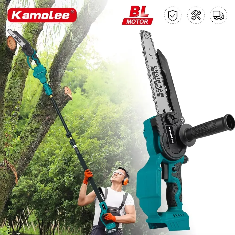 

Kamolee 6/8 Inch Wireless Rechargeable High Altitude Pruning Saw Retractable Chainsaw Pole Brushless Garden Pruning Power Tool ﻿