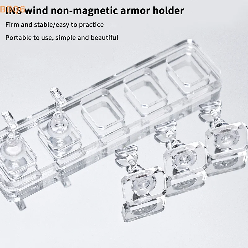 *1/5/10 Grid Non-Magnetic Nail Stand Sample Nails Display Nail Polish Holder Nail Tips Reusable