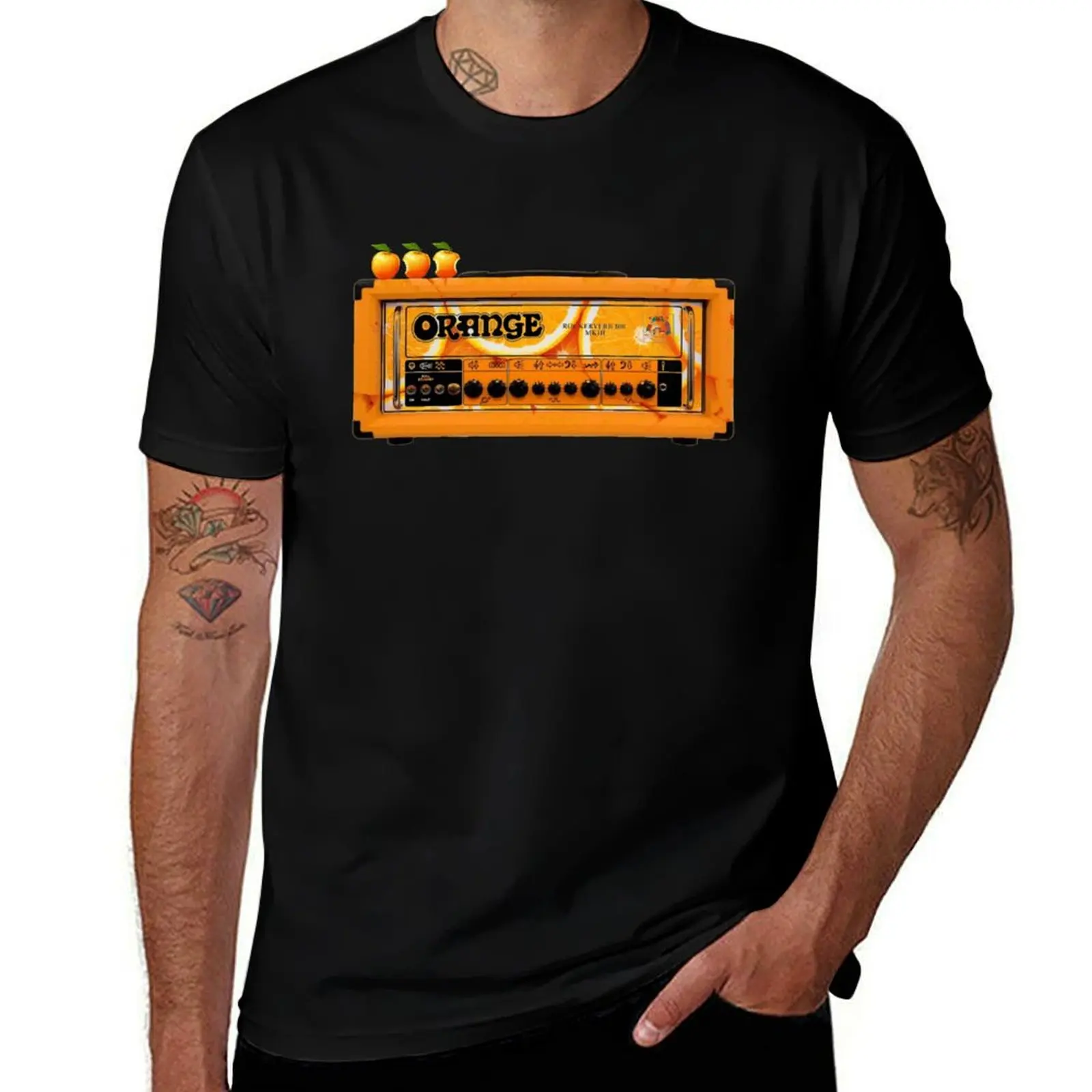 orange amplification T-Shirt blue lock Funny t-shirt anime tshirt mens t shirts casual stylish