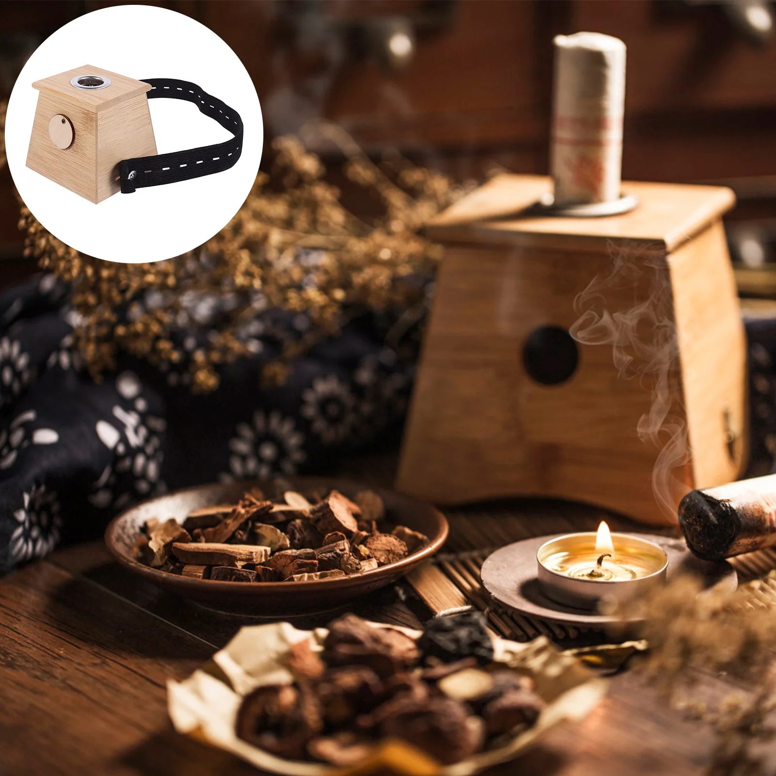 

1 шт. коробка для прижигания, бамбуковый портативный инструмент для терапии мокса, облегчение усталости, защита от ожогов, держатель горелки мокса, облегчение боли