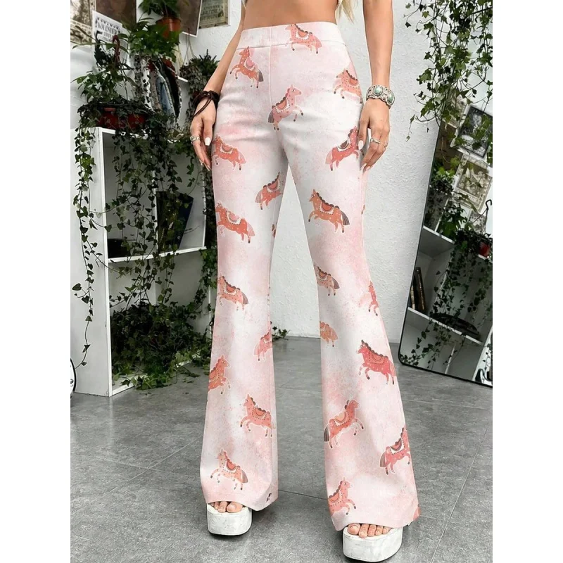 2026 Bohemian-style printed wide-leg pants for teenagers aged 7-16. Ideal for daily street casual wear, suitable for seasons.