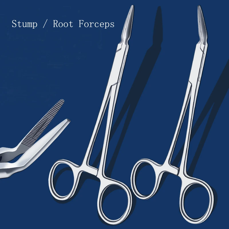 Stainless steel residual root forceps broken tooth piece removal forceps root cutting forceps pointed hemostatic forceps